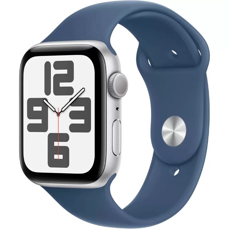 APPLE WATCH SE 2 44MM GPS MXER3LL A SILVER ALUM DENIM SPORT BAND  2024  M L